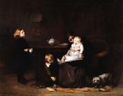 Eugene Carriere The Sick Child painting